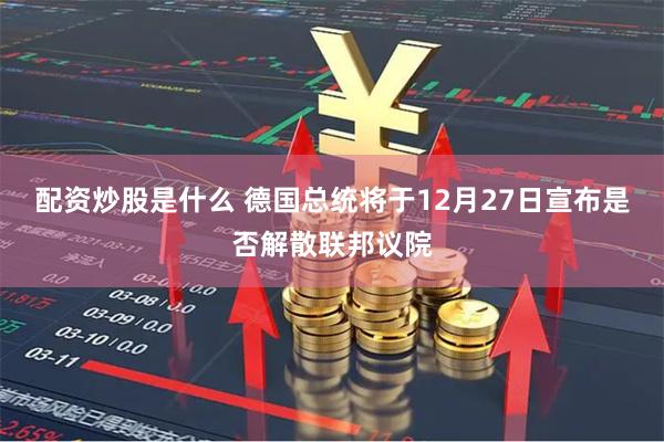 配资炒股是什么 德国总统将于12月27日宣布是否解散联邦议院
